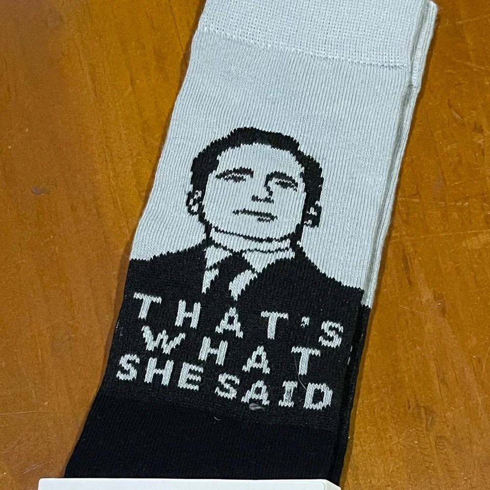THE OFFICE - brand new Michael Scott socks “That’s what she said” - NWT